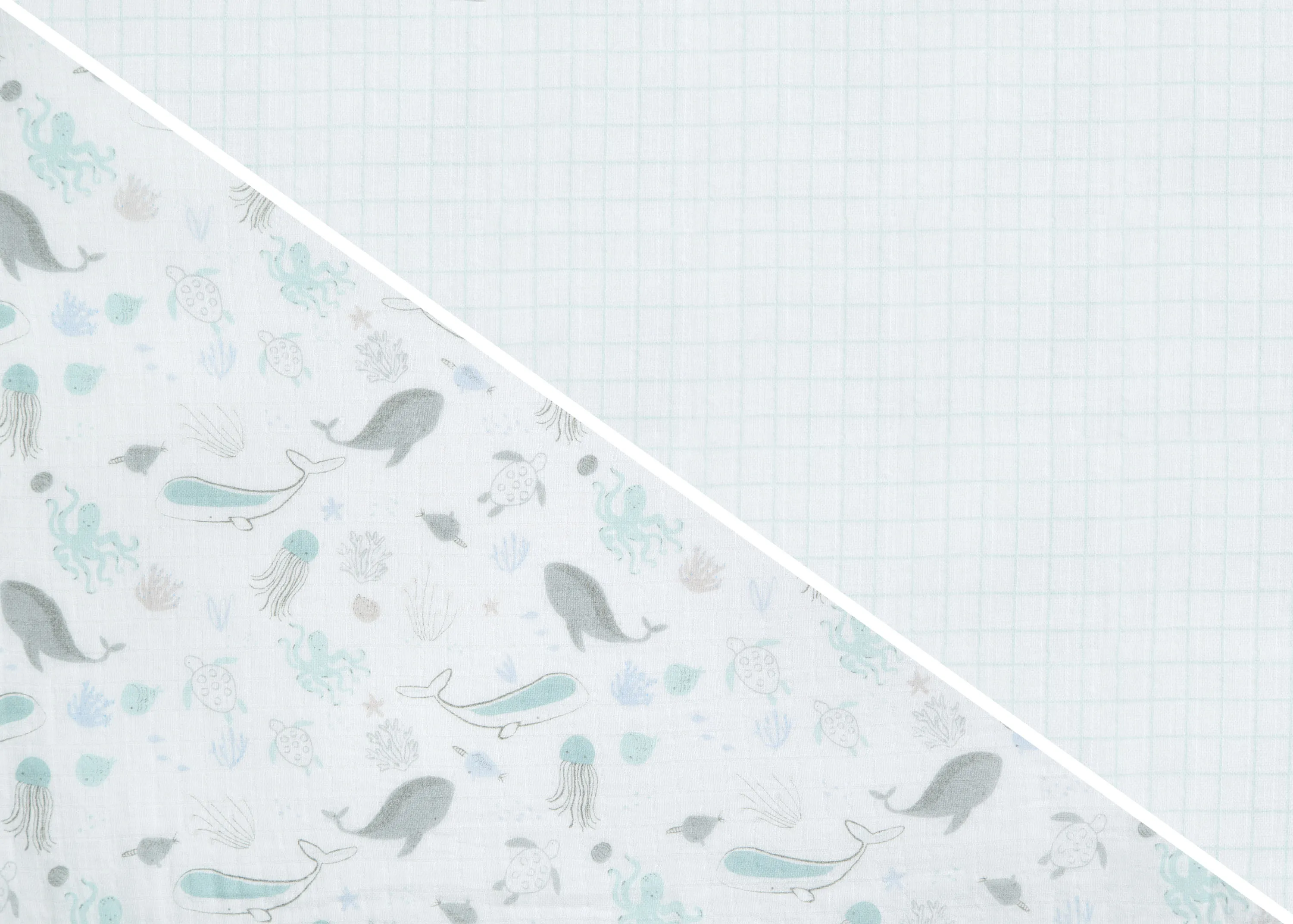 100% Cotton Muslin Baby Receiving Blankets - 2 Pack