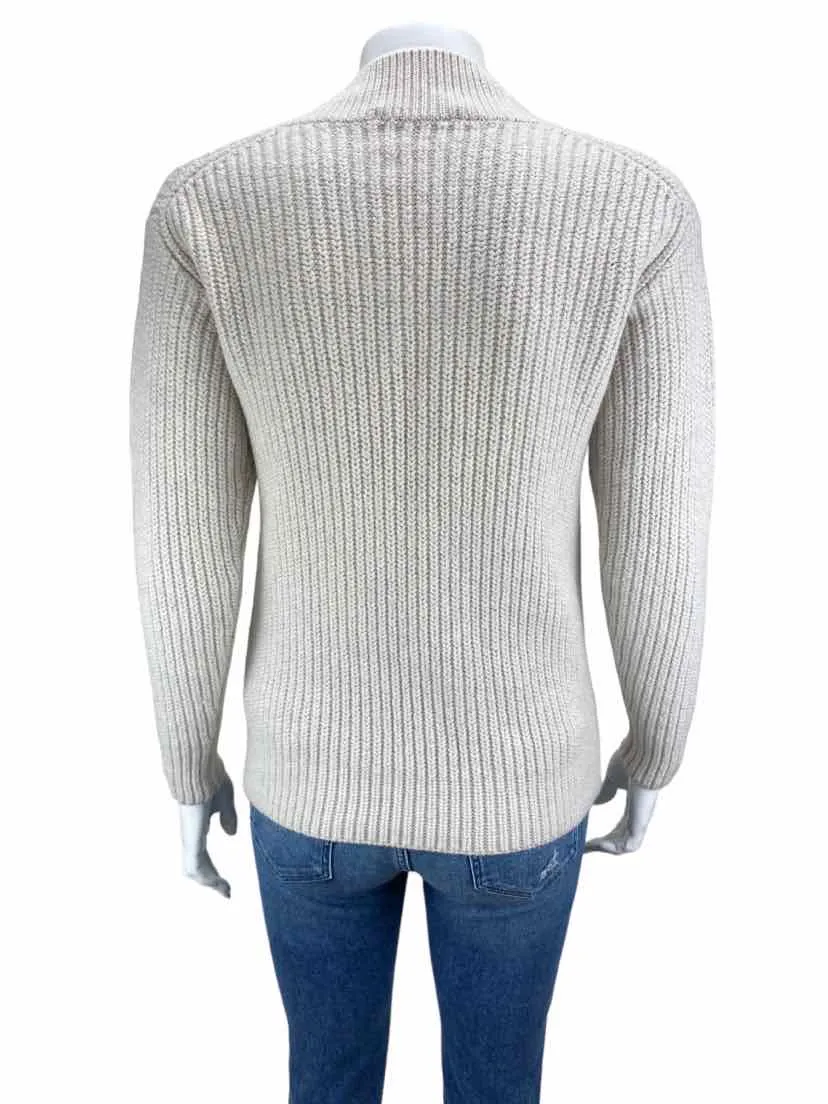 Aritzia Wilfred Women's Merino Wool V-neck Sweater Natural Size 2XS (XXS)