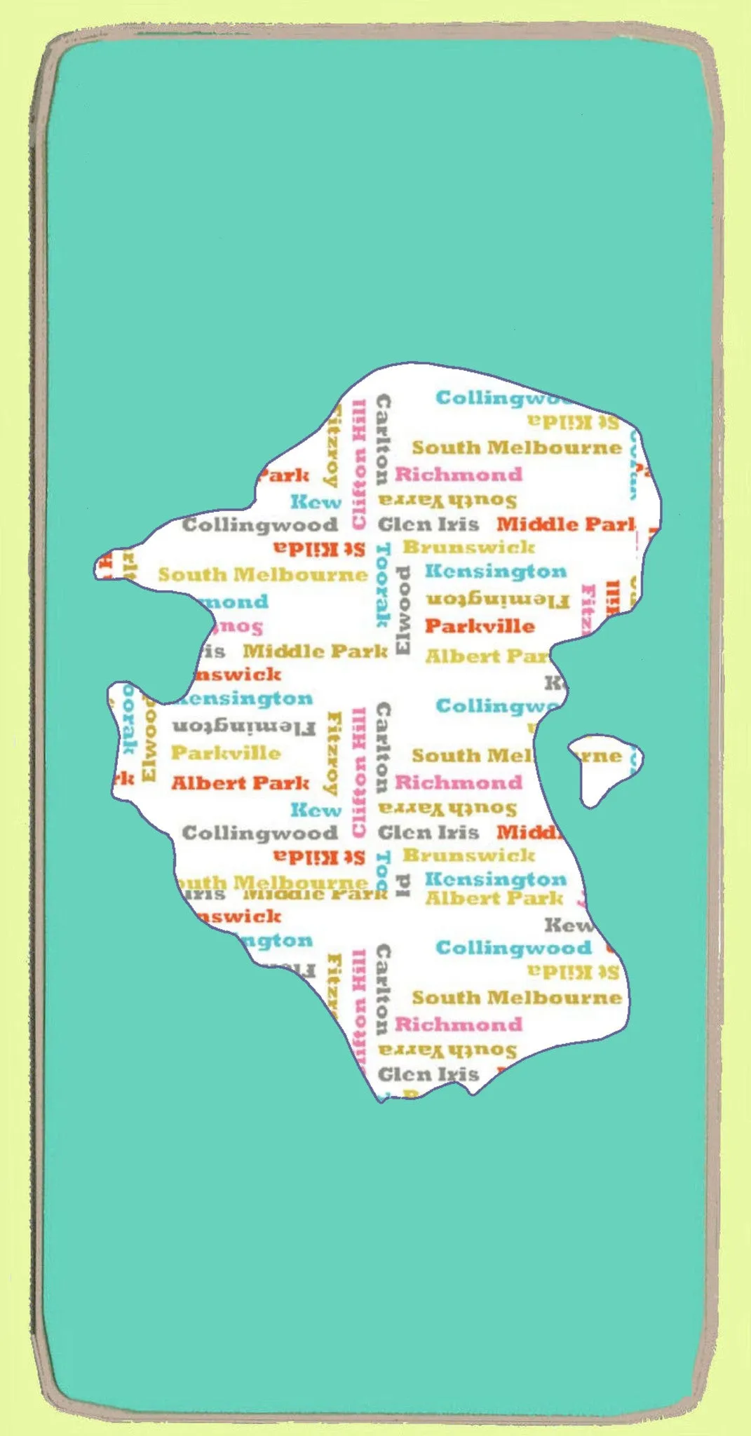 Australia - Map - Approx 6 1/2" across- 6147 - includes cutting mat