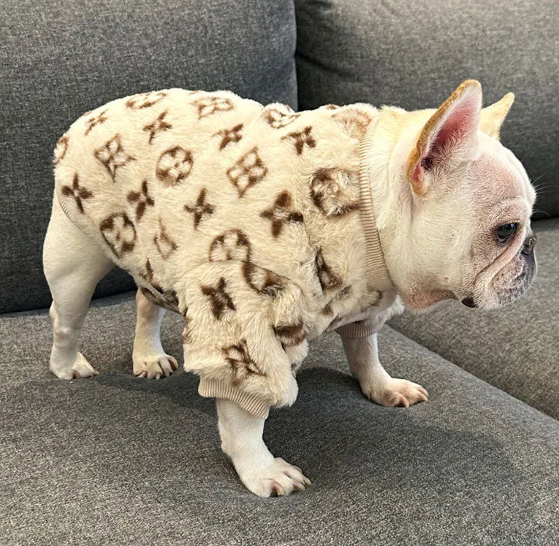 Autumn and winter dog clothes French bulldog English bulldog Pug Corgi bully pet warm plush thick clothing