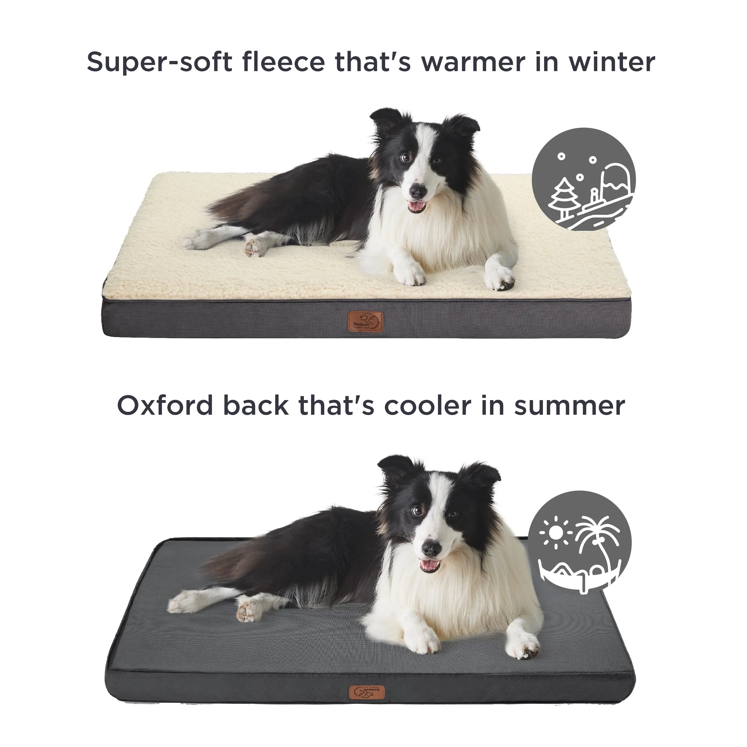 Bedsure XL Dog Bed Extra Large Orthopedic Dog Beds with Removable Washable Cover for Extra Large Dogs, Egg Crate Foam Pet Bed Mat, Suitable for Dogs Up to 100 lbs