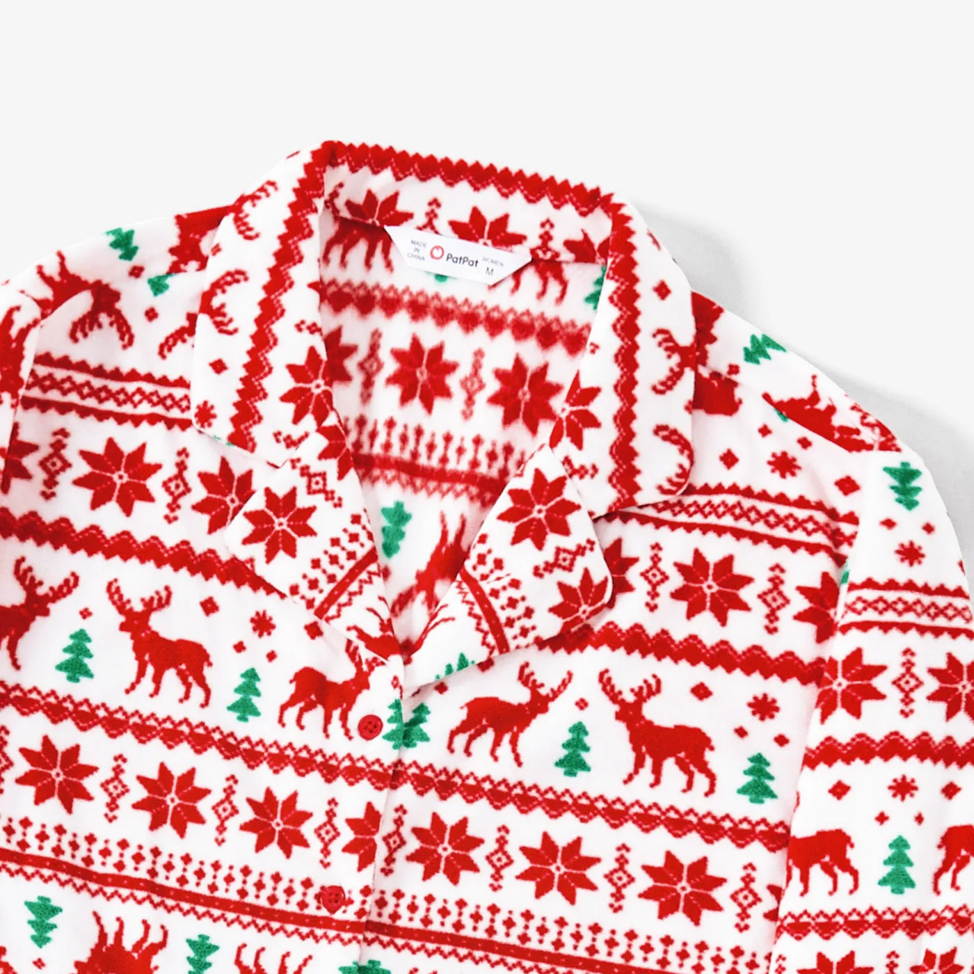 Christmas Family Matching Festival Theme All-over Print Pocket Decor Long-sleeve Fleece Pajamas Sets(Flame resistant)