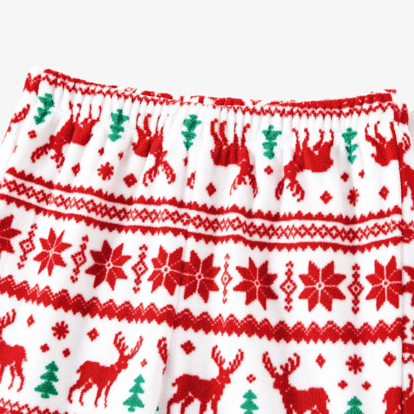 Christmas Family Matching Festival Theme All-over Print Pocket Decor Long-sleeve Fleece Pajamas Sets(Flame resistant)
