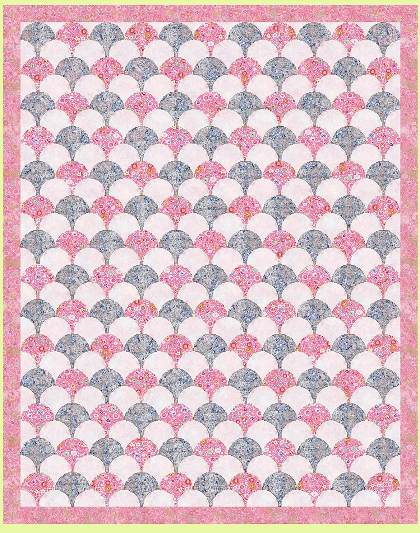 Clamshells - 4 1/2" finished across arch, - 6212 -machine sew- mat included