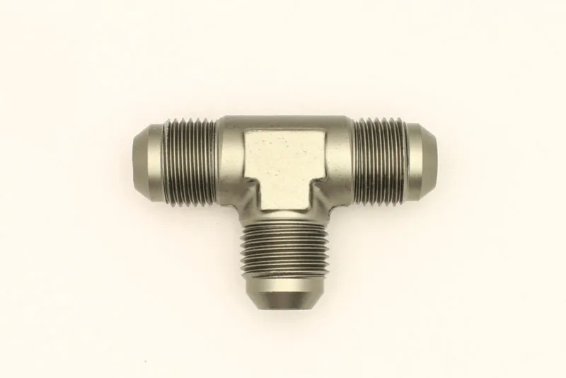 DeatschWerks 8AN Male Flare   8AN Male Flare To 8AN Male Flare Tee Fitting