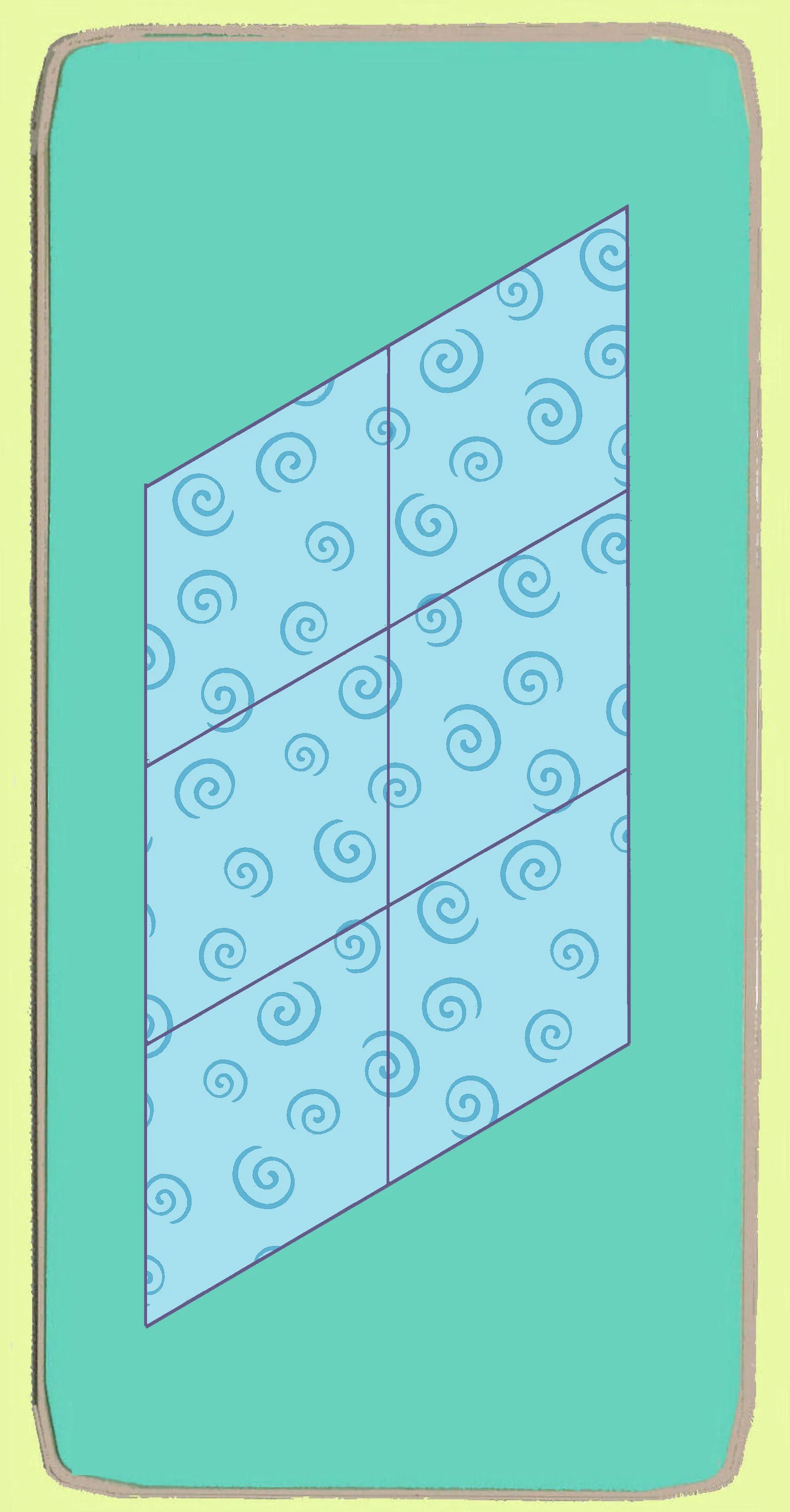 Diamonds, 60 degree, 2 3/8" cut sides - 6262 - includes cutting mat