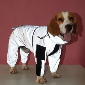 Dog Reflective Raincoat Full Body Waterproof Coat Overalls for Small Medium Large Dogs Outdoor