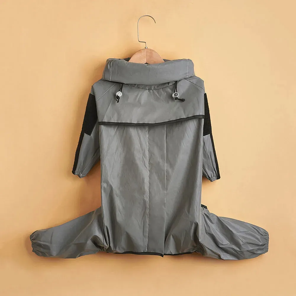 Dog Reflective Raincoat Full Body Waterproof Coat Overalls for Small Medium Large Dogs Outdoor