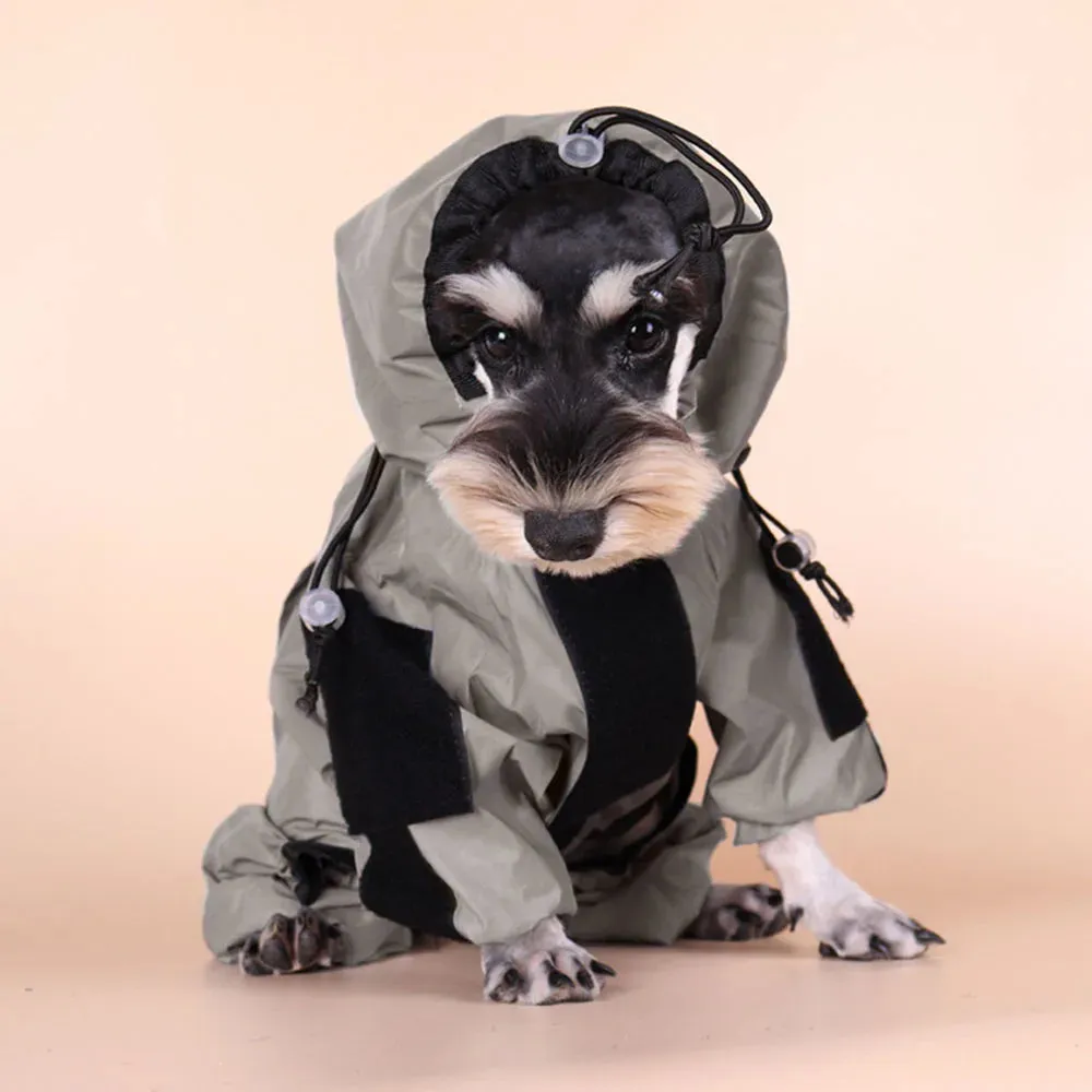 Dog Reflective Raincoat Full Body Waterproof Coat Overalls for Small Medium Large Dogs Outdoor