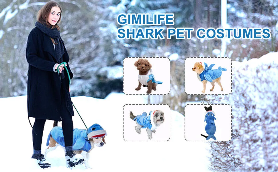 Halloween Costumes Funny Dog Cat Shark Costumes Christmas Cosplay Dress Pajamas