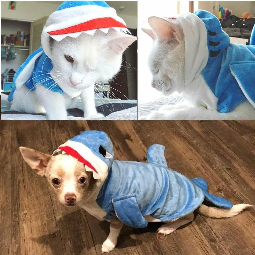 Halloween Costumes Funny Dog Cat Shark Costumes Christmas Cosplay Dress Pajamas