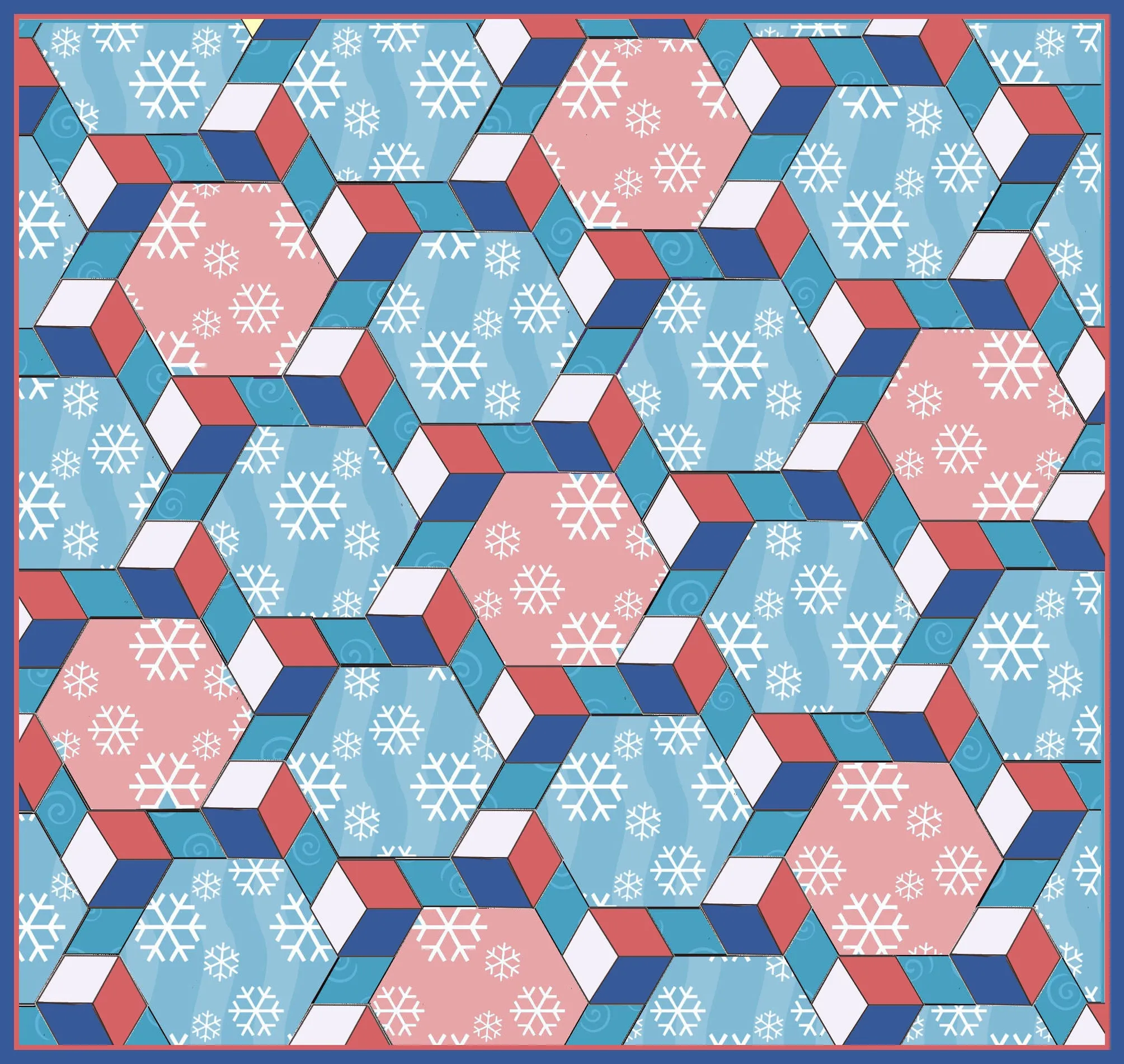 Hexagon 3" cut and Diamonds 1 1/2" sides - Combo - 6074 - includes cutting mat