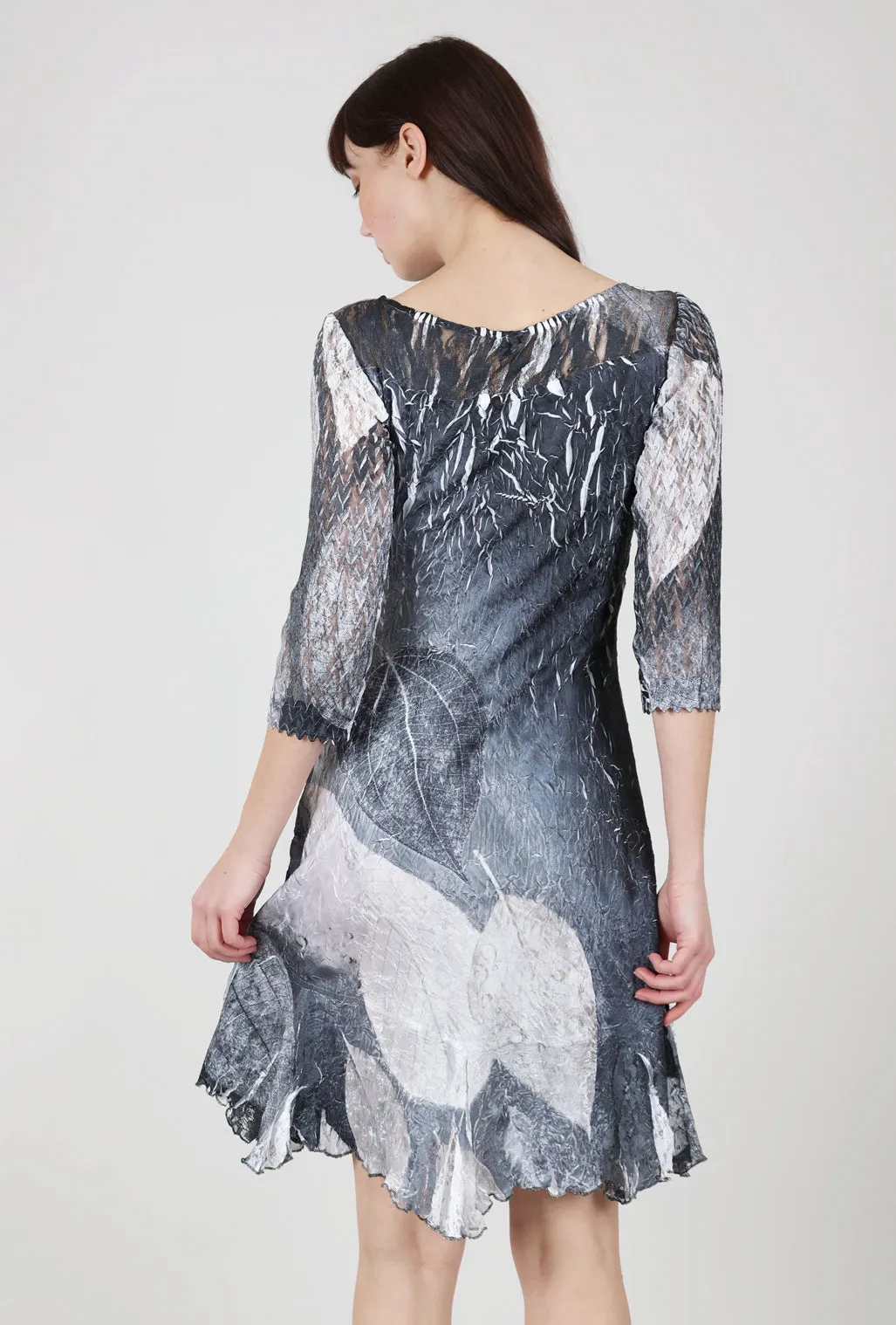 Ilsa Lace Neck Dress, Black Monet