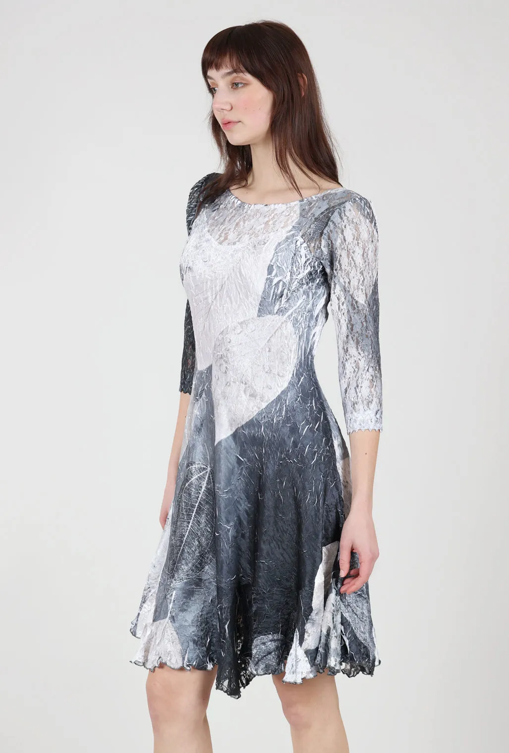 Ilsa Lace Neck Dress, Black Monet