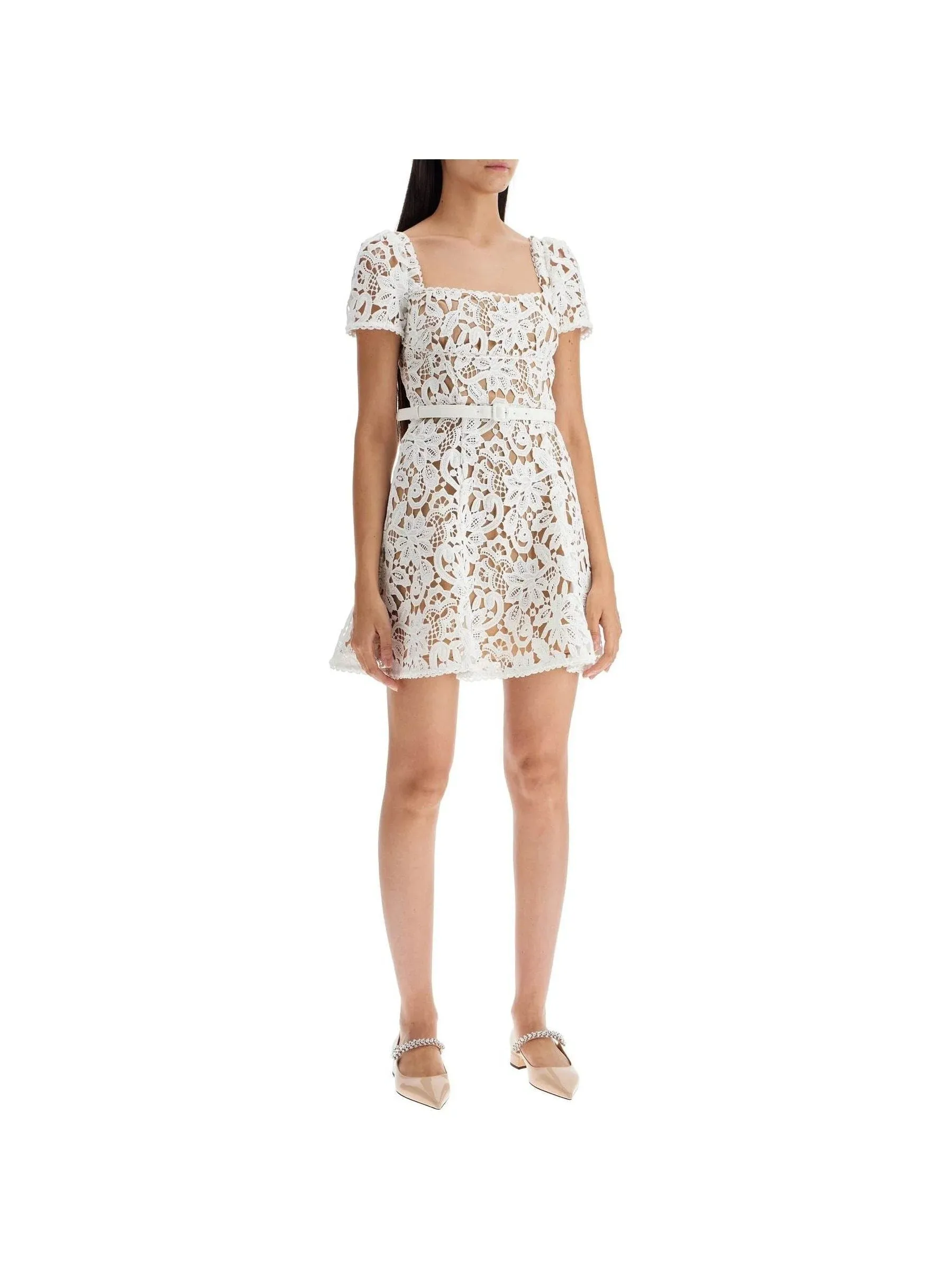 Lace Floral Mini Dress