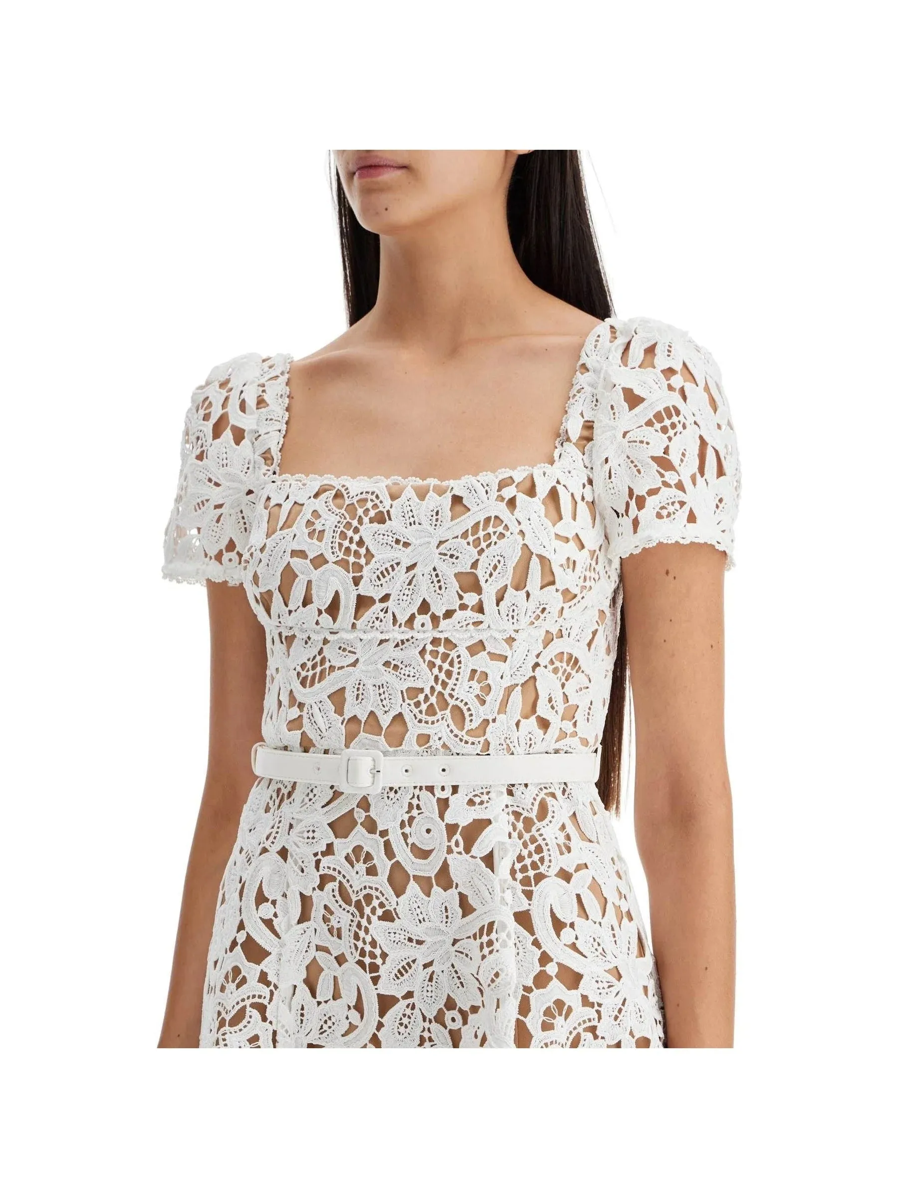 Lace Floral Mini Dress