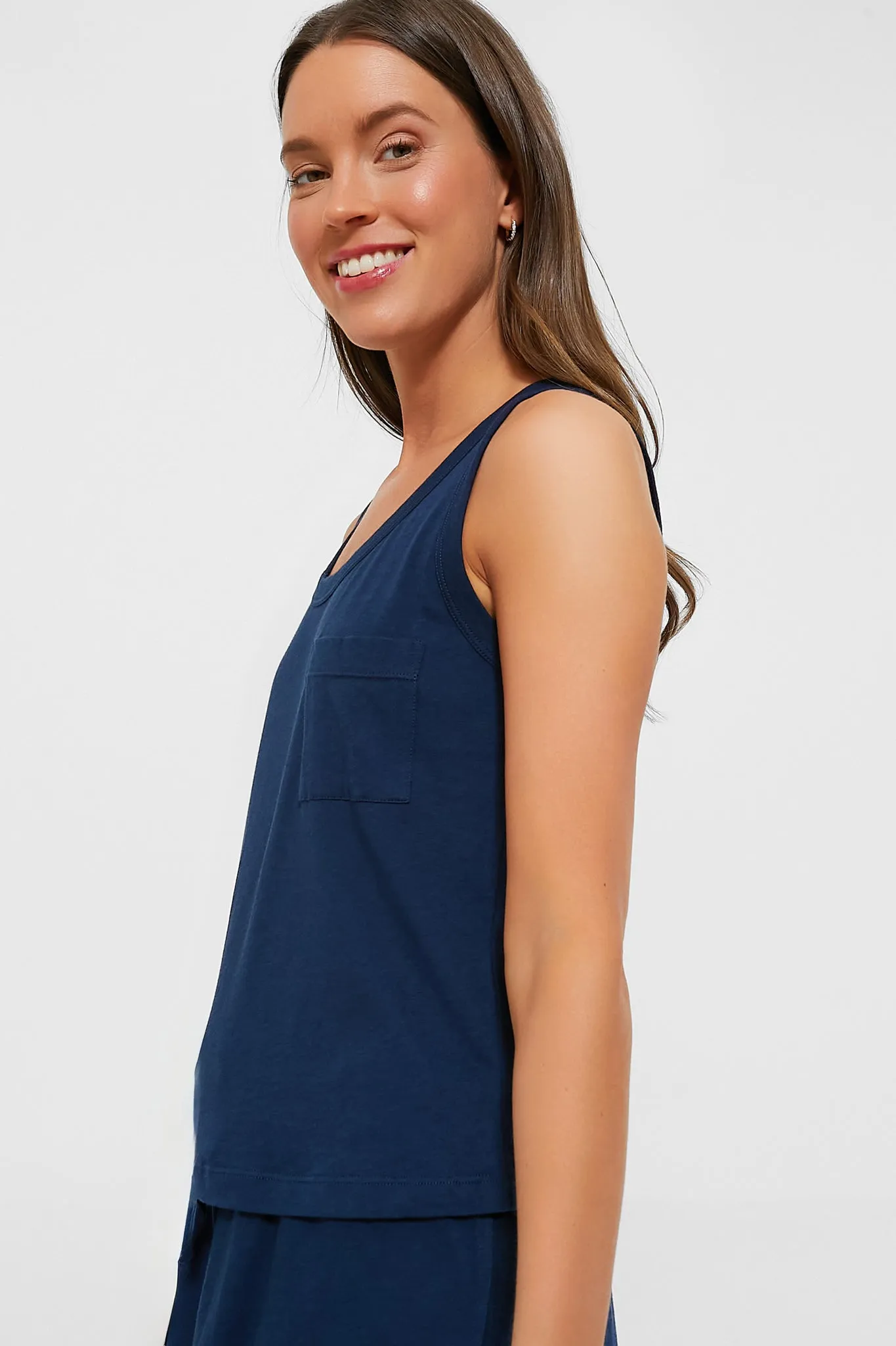 Navy Aloe Infused Tank