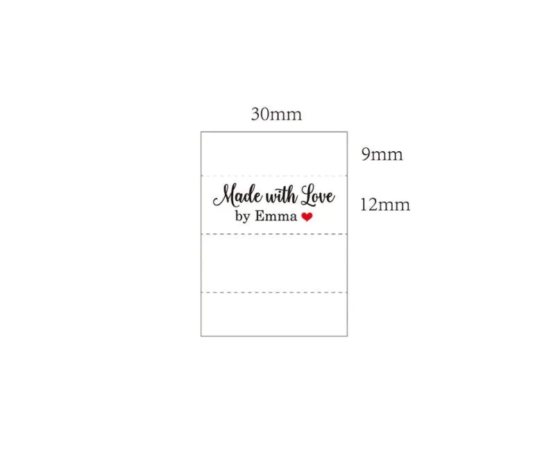Personalized  Clothing Labels - Custom Sew on Labels -  Fabric Knitting Sew in - Cloth Tags for Clothes - Fold Over for Handmade Clothes