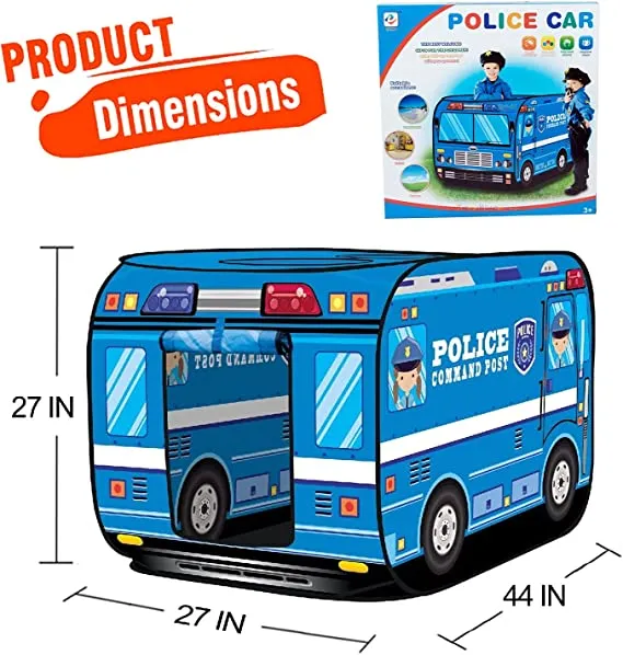 Police Car Kids Play Tent (Indoor & Outdoor) With 50 Balls