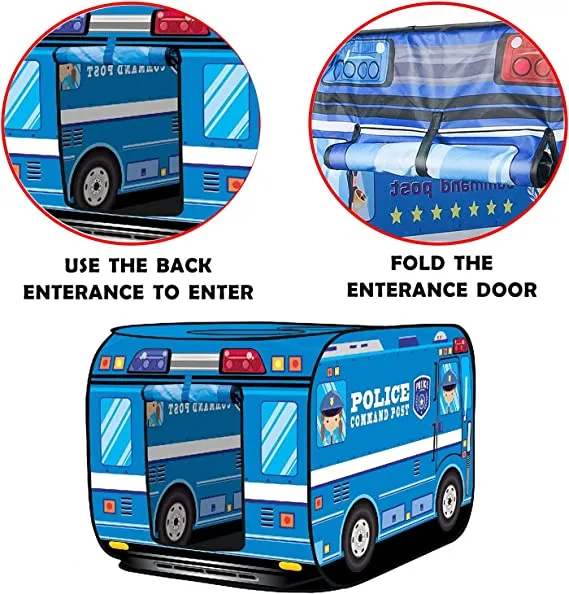 Police Car Kids Play Tent (Indoor & Outdoor) With 50 Balls