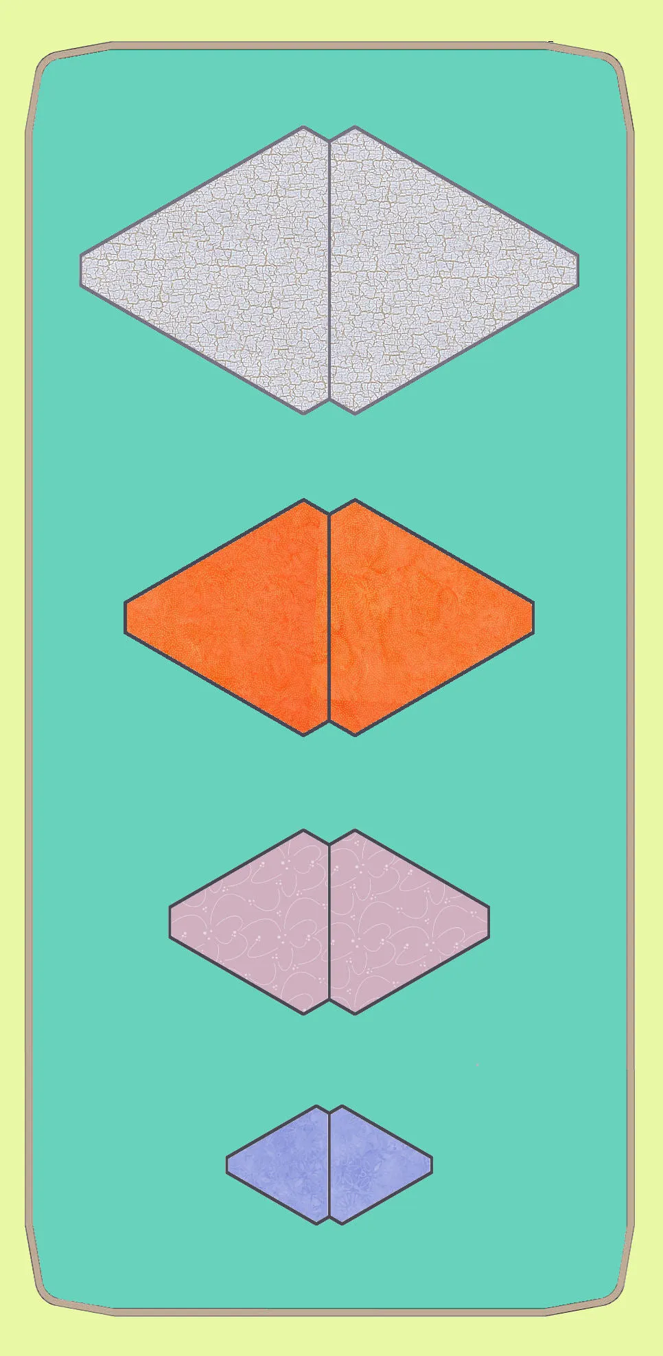 Triangles, Equilateral  (6234) to match 1",1½",2" and 2½ cut side Hexagons - includes cutting mat
