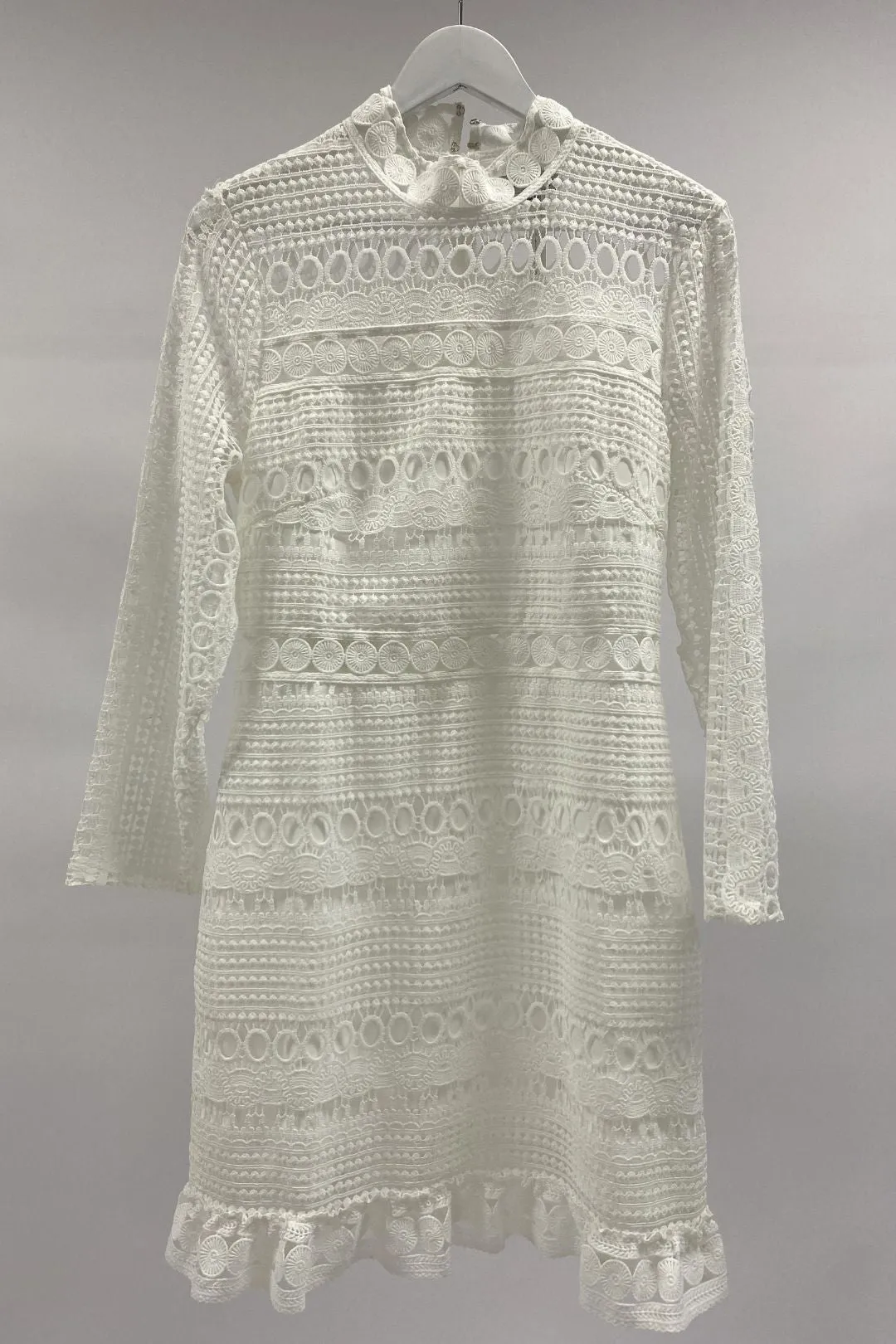 White Lace Mini Dress