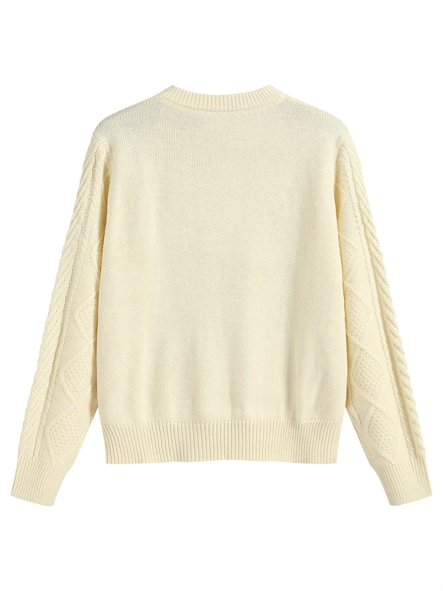 ZAFUL Women Crew Neck Loose Knitwear Lazy Basics Soft Sweaters Winter Knit Pullover